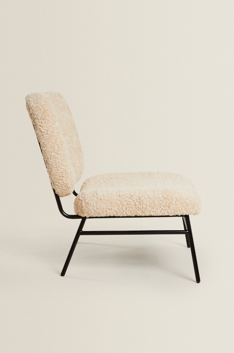 FAUX SHEARLING CHAIR