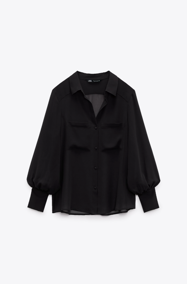 PATCH POCKET SEMI-SHEER SHIRT