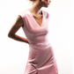 SATIN EFFECT MINI DRESS