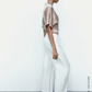CROPPED SATIN EFFECT BLOUSE