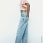 CROPPED SATIN EFFECT BLOUSE