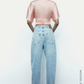 CROPPED SATIN EFFECT BLOUSE