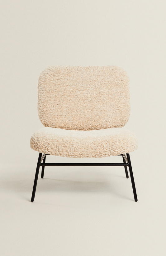 FAUX SHEARLING CHAIR