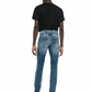 TOPSTITCHED RIPPED JEANS